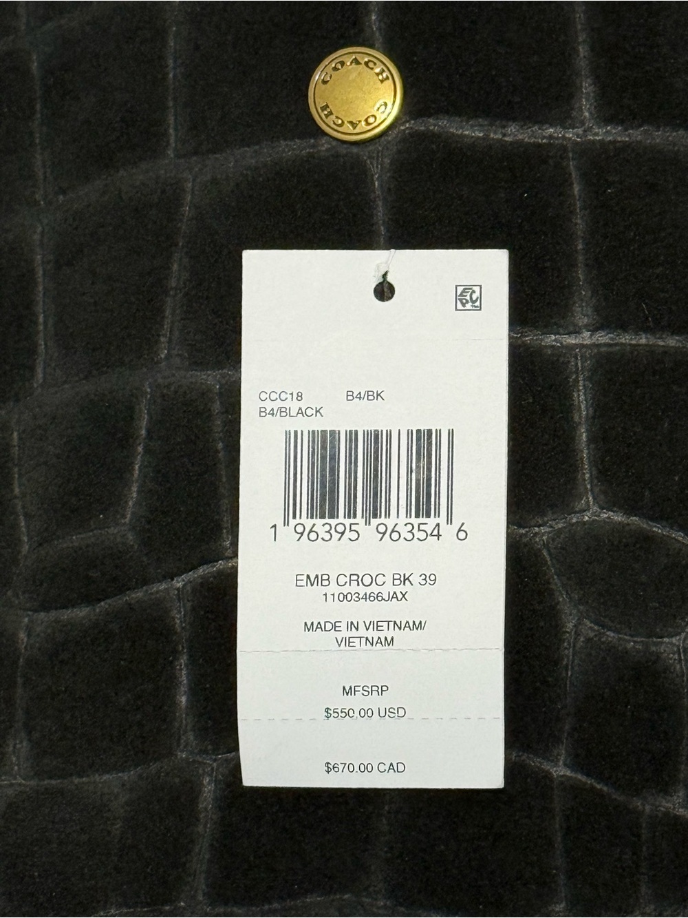 Coach Brooklyn Shoulder Bag 39 in Black - Picture 7 of 8
